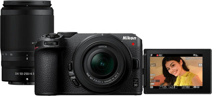 Z 30 with Two Lenses | Our Most Compact, Lightweight Mirrorless Stills/Video Camera with Wide-Angle and Telephoto Zoom Lenses |  USA Model