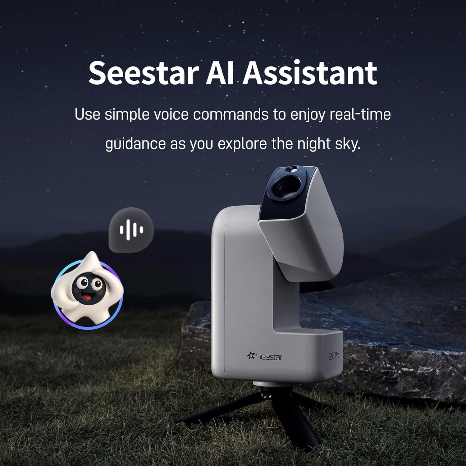 Seestar S30 Pro Smart Telescope, App-Controlled Astrophotography | 4K Dual Camera, Auto Tracking & Goto, One-Tap Capture & Processing, Milky Way & Star Trail, Deep Sky & Wide-Field Imaging