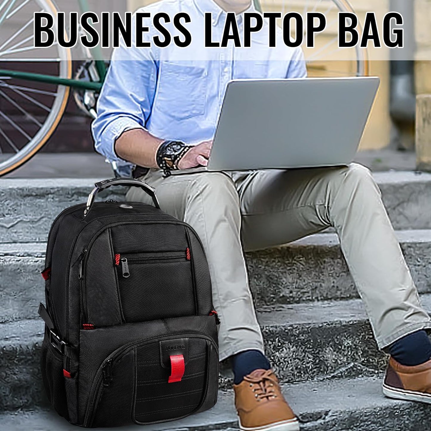 Large Laptop Backpack for Men, Heavy Duty Travel Backpack Carry on Flight Approved, 17 Inch College Work Bookbag, Water Resistant Business Backpack for Men Women, Mochilas Para Hombres