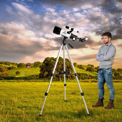 70Mm F/5.7 Refracting Telescope with Phone Adapter, Wireless Remote, Carry Bag