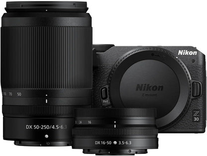 Z 30 with Two Lenses | Our Most Compact, Lightweight Mirrorless Stills/Video Camera with Wide-Angle and Telephoto Zoom Lenses |  USA Model
