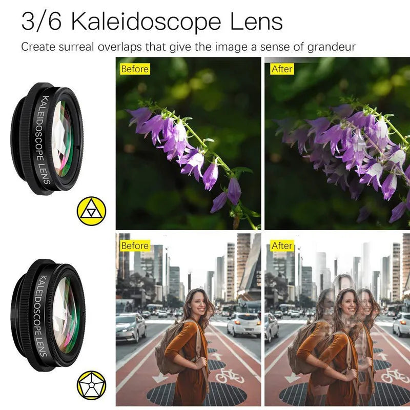 Phone Camera Lens Phone Lens Kit Clip on Fisheye/Macro/Wide Angle Lens for Iphone 16 15 14 13 12 11 Pro Max Samsung Smartphone