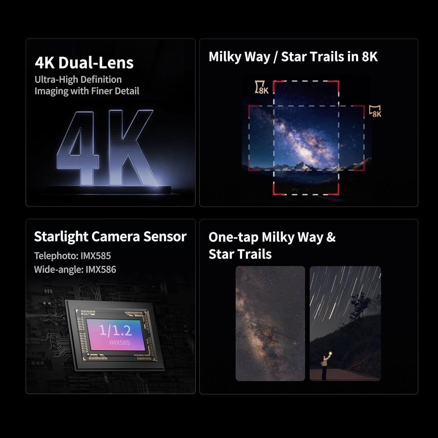 Seestar S30 Pro Smart Telescope, App-Controlled Astrophotography | 4K Dual Camera, Auto Tracking & Goto, One-Tap Capture & Processing, Milky Way & Star Trail, Deep Sky & Wide-Field Imaging