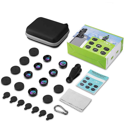 Phone Camera Lens Phone Lens Kit Clip on Fisheye/Macro/Wide Angle Lens for Iphone 16 15 14 13 12 11 Pro Max Samsung Smartphone