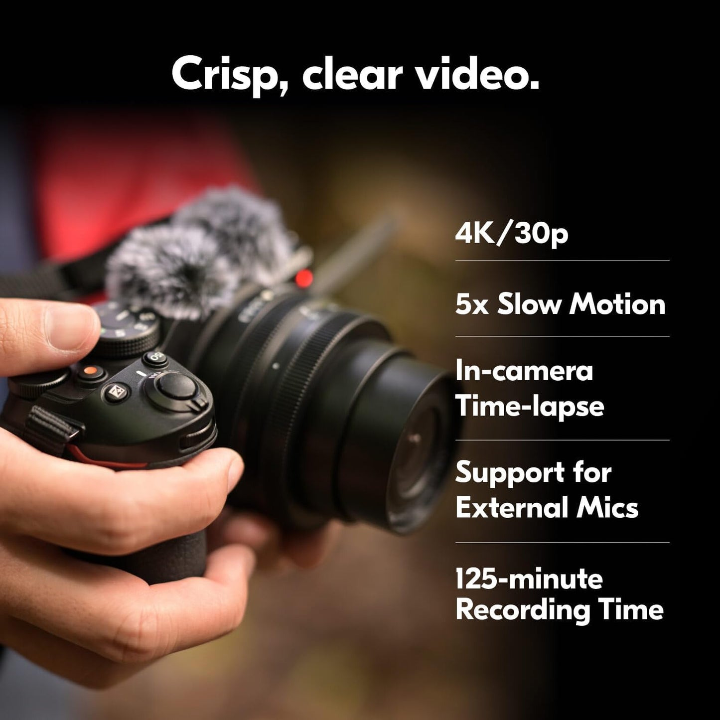 Z 30 with Two Lenses | Our Most Compact, Lightweight Mirrorless Stills/Video Camera with Wide-Angle and Telephoto Zoom Lenses |  USA Model